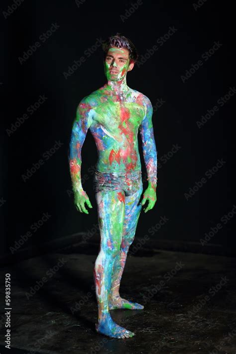 body paint nude male